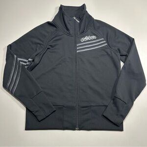 Adidas Black SPRT Track Jacket Full Zip Retro Women’s Size Large